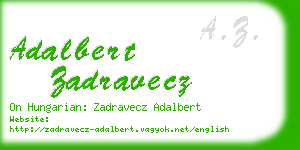 adalbert zadravecz business card